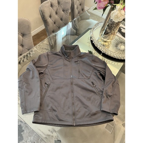 Swiss Tech‎ Performance Gear Mens Soft Shell Full Zip Jacket M Grey Zip Pockets - Picture 1 of 16